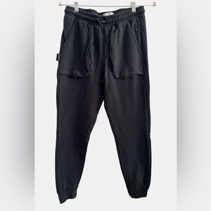 Zara girls 13 - 14 jogger pants navy dark blue ribbed cotton sweatpants